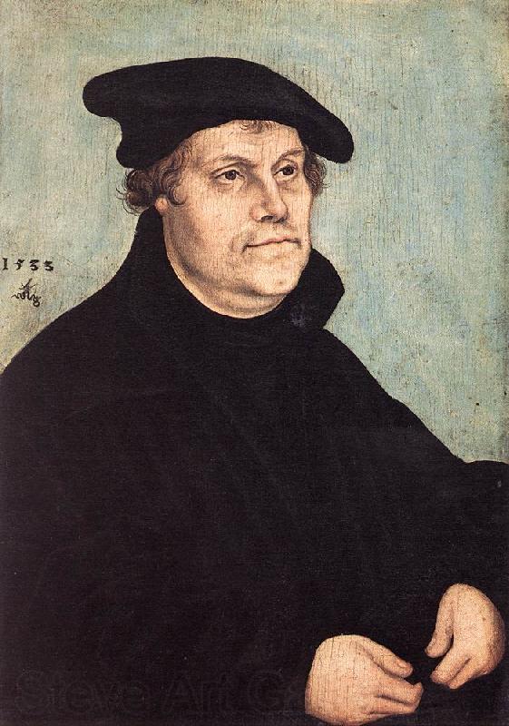 CRANACH, Lucas the Elder Portrait of Martin Luther dfg
